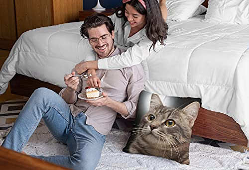 Wazhijia Cute Cat Throw Pillow Cover Couch Pillow Case Square Outdoor Pillow Sofa Bed Lumbar Pillowcase Decorative 18 X 18 Inch #TOP3