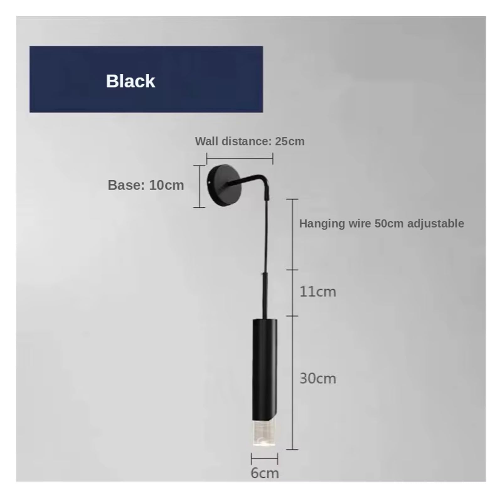Applique da Parete in Oro, Comodino, Corridoio, Scala, Illuminazione, Arredamento per Interni, Moderno, Lampada da Cucina, Angolo, Soggiorno, Specchio, Lampada,Black