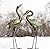 Shorayn Garden Crane Statues, Blue Heron Sculptures for Outdoor, Cranes Decor Metal Bird, Patina Garden Art Lawn Ornaments for Yard Patio Porch Outside Decorations