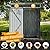 Shintenchi 5x3 FT Outdoor Storage Shed with Window, Outdoor Waterproof Storage Shed Metal Garden Shed with Lockable Single Door, Weather Resistant Tool Storage House Shed for Garden,Backyard,Dark Gray
