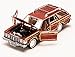 1979 Chrysler Lebaron Town & Country Wagon, Red with Woodie Siding Motormax 73331-1/24 Scale Diecast Model Car