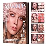 Kosmetik-Set in Buchform | Kosmetik-Set mit hoher Pigmentierung | kompakte Make-up-Palette praktisch für Reisen, für Mädchen und Frauen, Anfänger, täglich und abends
