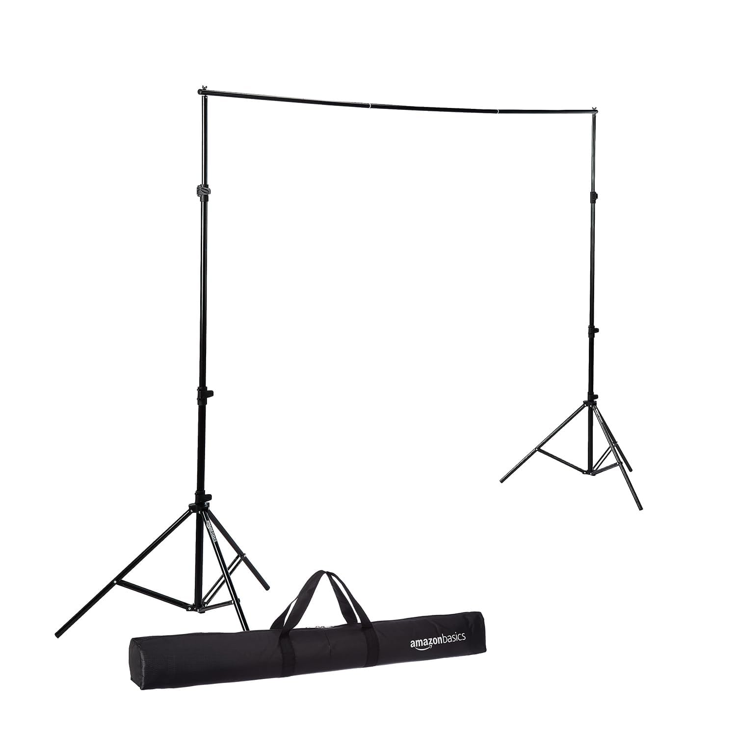 Amazon Basics Studio Background Stand Kit for Backdrop Photography and Videography, Adjustable, Foldable and Portable with Carry Bag (9 x 9 Feet)-image-9