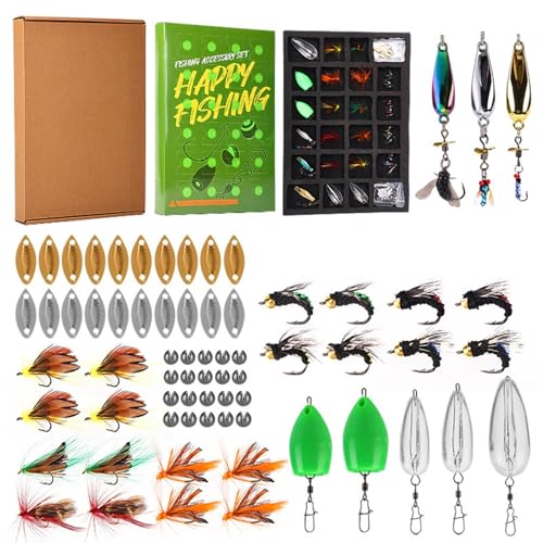 Adventskalender för män | 24 dagar med sötvattensbete | abborre nedräkningskalender - för fiskare, julklapp, festgåva, utomhusäventyr