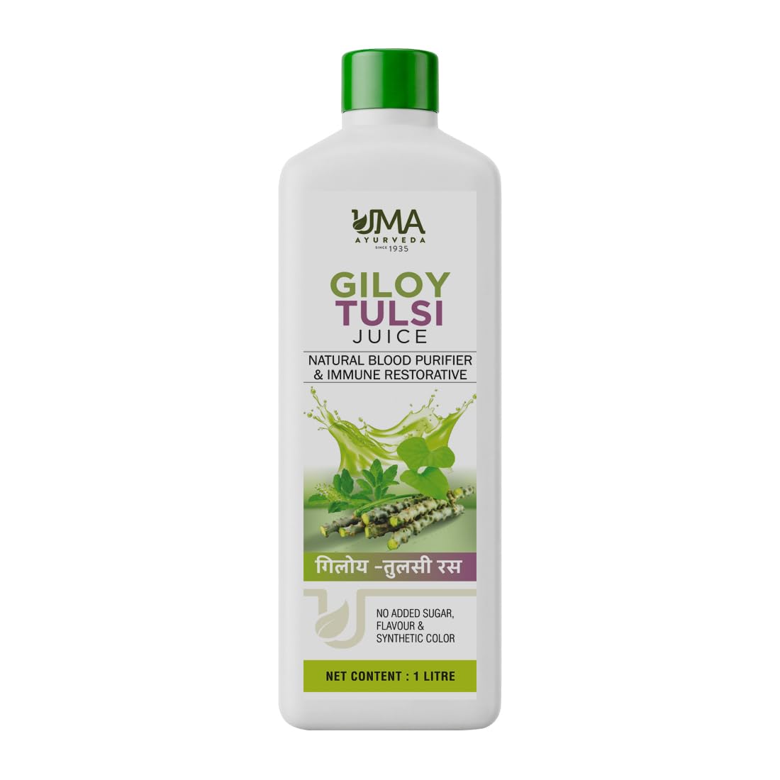 Uma Ayurveda Herbal Giloy Tulsi Juice – Suitable for Respiratory Wellness | Helpful in Cough and Cold | 1Ltr (1000 ML)-image-44