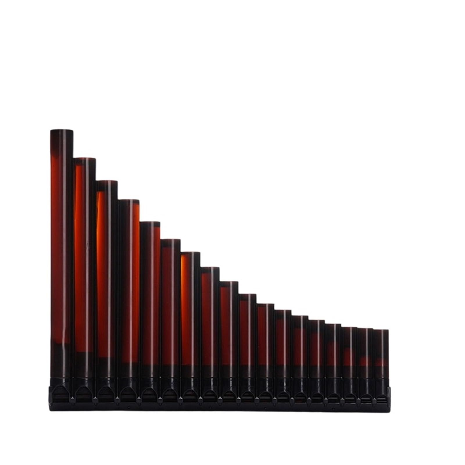 Flet Pana 18rurowa Fletnia Pantowa Podwójny Otwór Instrument Dydaktyczny Łatwy Do Nauki Dla Początkujących(Brownish black)