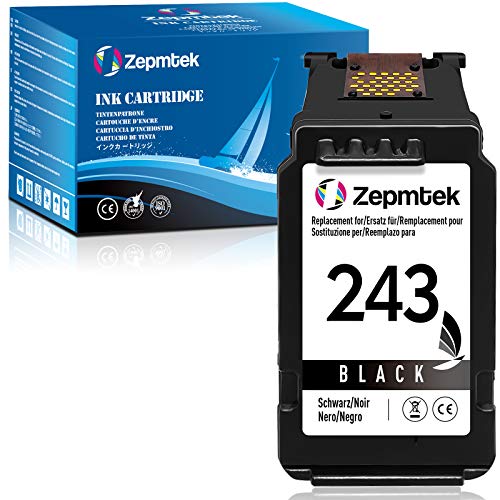 Exclusive Discount 50% Price ZepmTek Remanufactured Ink Cartridge Replacement for Canon 243 PG-243 245 245XL PG-245 Black for Pixma TR4520 TR4527 MG2525 MG2520 MX492 MX490 TS202 TS3320 TR4522 TS3122 MG3022 MG2522 MG2922 Printer