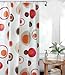 Produktbild PEVA DUSCHVORHANG ROT BRAUN KREISE 180x180 cm INKL. RINGE