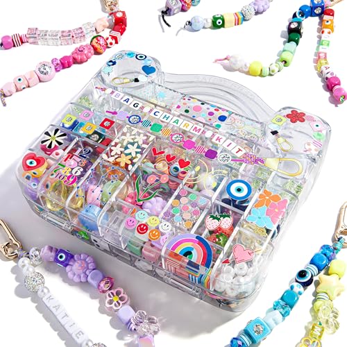 BaubleBar Ultimate DIY Bag Charm Kit | Oprahs Favorite Things | Great for a Gift Party or Family Activity | Keychain Jewelry Making Kit with Beads | DIY Customizable Crafts for All Ages