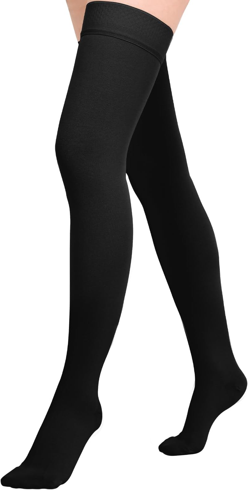 Athbavib Thigh High Compression Stockings for Women and Men, 20-30mmHg Medical Compression Socks, Support Graduated Compression Sock for Treatment Varicose Veins Swelling- Closed Toe/ Open Toe