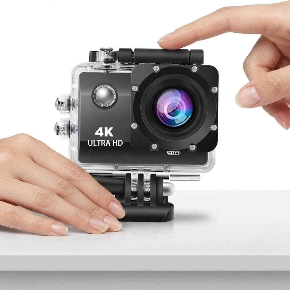 Drumstone (𝐒𝐩𝐞𝐜𝐢𝐚𝐥 𝟏𝟓 𝐘𝐚𝐫𝐬 𝐖𝐚𝐫𝐫𝐚𝐧𝐭𝐲 4K Ultra HD Action Camera with WiFi, 30M Waterproof Sports Camera, 170° Wide Angle Lens, 30FPS Recording, Micro HDMI Port for Cycling-image-29