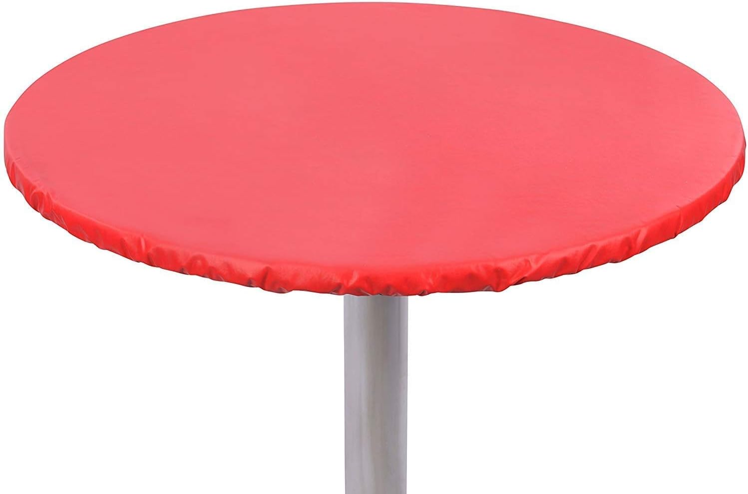 Yourtablecloth Heavy Duty Vinyl Round Fitted Tablecloth