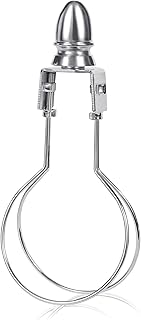 Lamp Shade Harp Holder Adapter kit - Clip on Lampshade Light Bulb With Shade Attaching Finials Support Fitter Parts Converter(1 Pack, Nickel)