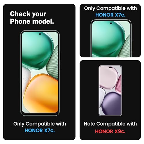 Image of ArmourPro Military-Grade Tempered Glass for Honor X7C - 9H Anti Scratch, Edge-to-Edge Coverage, HD Clarity, Smooth Touch, Case Friendly, Easy Installation Kit with Cable Protector