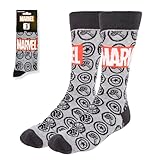Calcetines Marvel diseño Capitán América Gris 38-45 Cómodos y Suaves - Calcetines con Estilo Único y Licencia Oficial