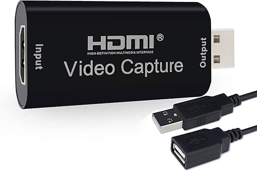 MICROWARE USB 2.0 Audio Video Capture Cards HDMI to USB 1080p USB2.0 Record via DSLR Camcorder Action Cam for High Definition Acquisition, Live…