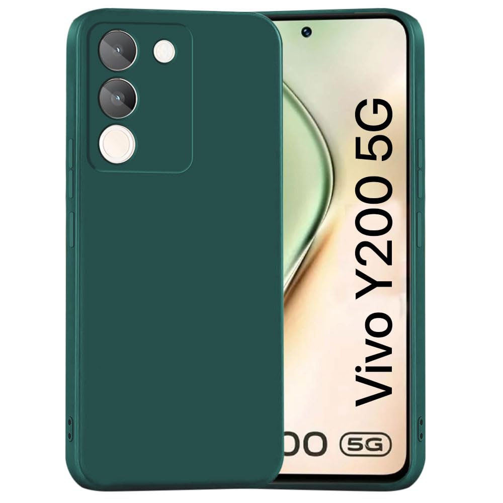 WOW IMAGINE Back Case Cover for Vivo Y200 5G | Camera Bump Protection & Inner Velvet Fabric Lining | Ultra Slim Matte Soft Rubberised Case Cover (Green) (B0CYSGZ23R) Amazon Price History, Amazon Price Tracker