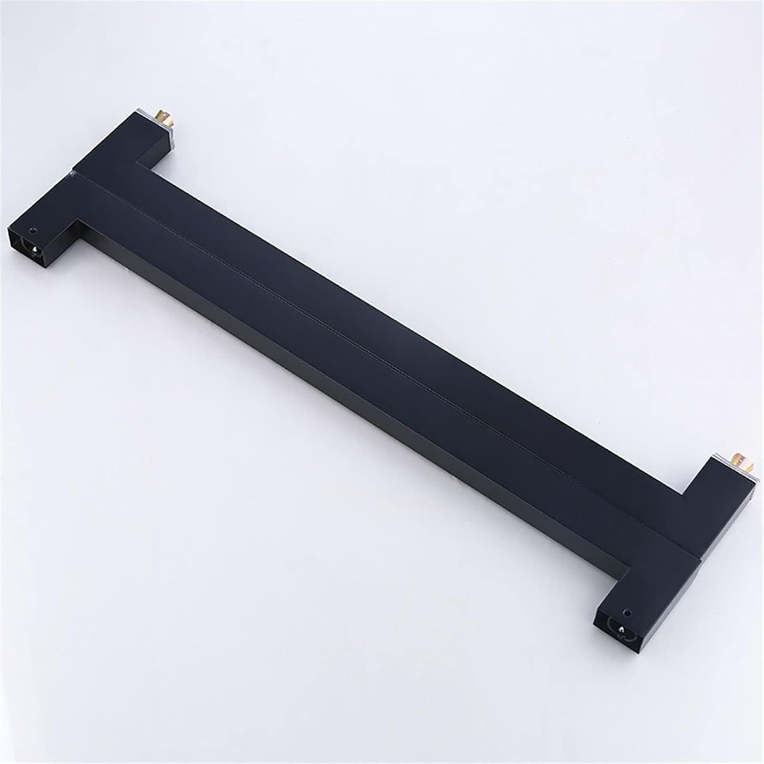 Gate Hardware Push-Pull Black Stainless Steel Square Tube Tempered Glass Door Handle/Sliding Wooden Barn Door Handle-5 Lengths (Color : Black, Size : 438x400mm)