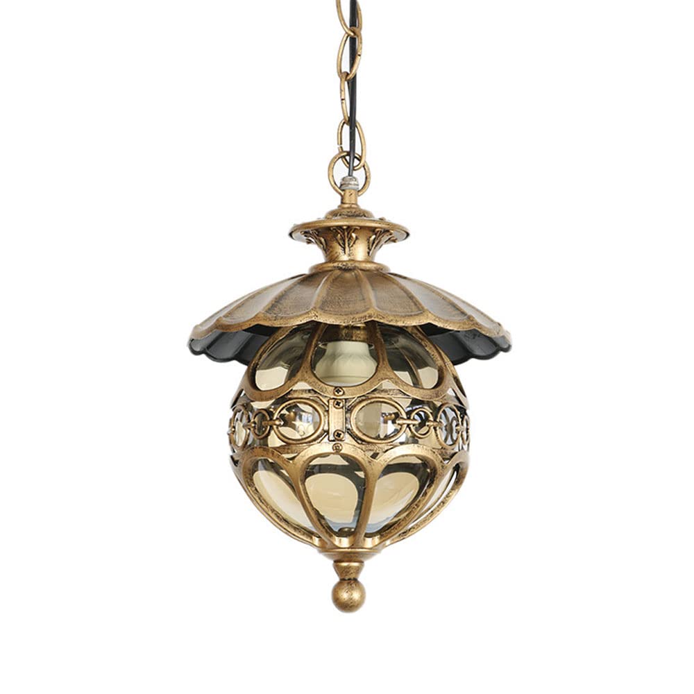 Luminaire suspendue de comptoir extérieur style lustre rétro en aluminium étanche pour parc