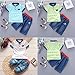 Today's Deals Baby Boys Fashion Summer Clothes Letter Prints Short Sleeve Botton Tops Elastic Denim Shorts Toddler Outfit Set 2Pcs 24months-2t Baby Girl Clothes White
