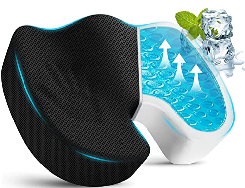 Office Chair Gel Seat Cushion - Car Seat Cushion, Non-Slip Sciatica & Back Coccyx Tailbone Pain Relief Chair Pad, Memory Foam Butt Pillow for Computer Desk,Wheelchair,Driving, Desk Accessories (Black) Office Chair Gel Seat Cushion - Car Seat Cushion, Non-Slip Sciatica & Back Coccyx Tailbone Pain Relief Chair Pad, Memory Foam Butt Pillow for Computer Desk,Wheelchair,Driving, Desk Accessories (Black)