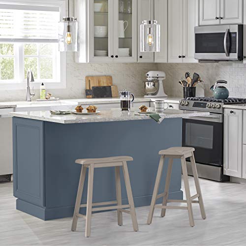 Hillsdale, Wood Backless Counter Height Stool with Saddle Style Seat, Distressed Gray - Image 8