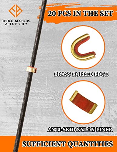 THREE ARCHERS Archery T Bow Square Set Bowstring Nocking Point Buckle Piler for Recurve Bow Hunting Bow (SLIVER) - Image 2