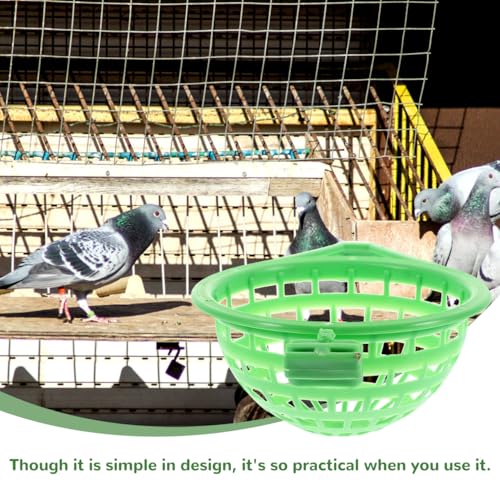 Image of Mipcase 2pcs Bird Nest Basin for Small Birds Green Nesting Holder for Parrots Easy to Install Convenient Bird Supplies