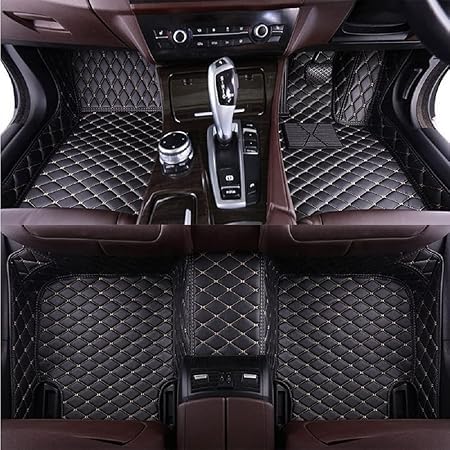 Image of 7D car mat Full Set for Toyota Urban Cruiser (Model : 2022-2024) Luxury Leather Double Car Floor Mat Complete Set || 100% Waterproof and Washable || Color : Black