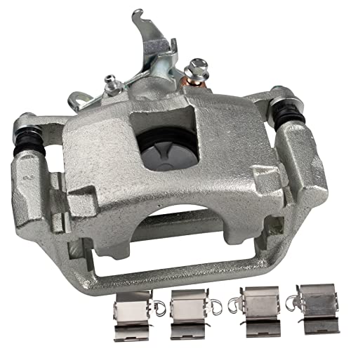 Image of TRQ Rear Brake Caliper Set Zinc Coated Brackets Hardware Compatible with 2012-2018 Dodge Journey