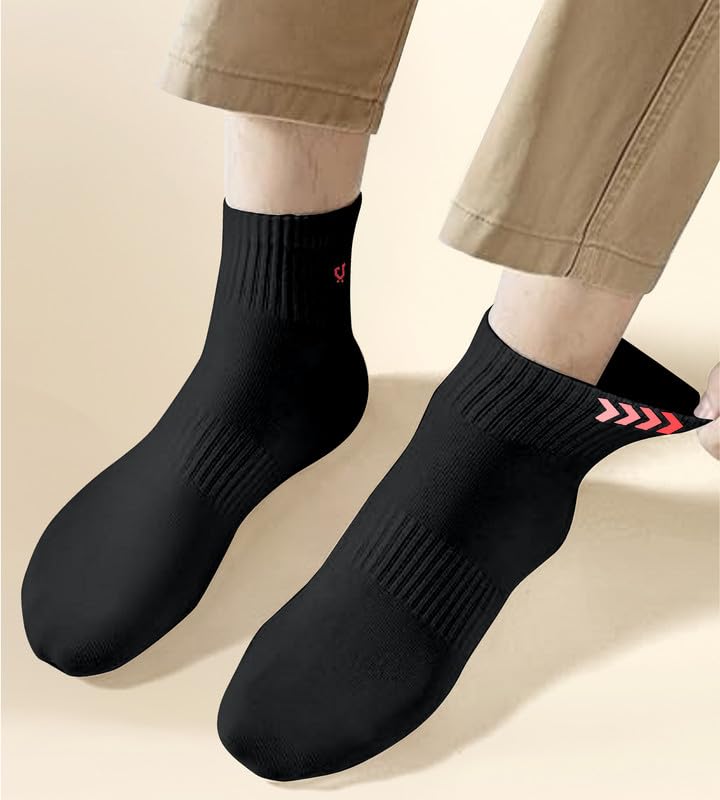 TRENDMALLS Cotton Blend Socks for Mens & Womens, Ankle Length Fit, Running wear Unisex Free Size (Packs of 3 & 6)3