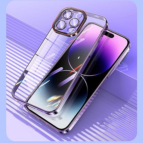 Protection objectif iPhone 14 Pro Max en métal anti-rayure coque rigide transparente
