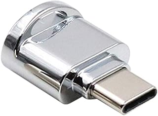 D-GROEE SD Card Reader, Adapter, TF Card Reader, MicroSD Card Reader,Mini Metal USB 3.1 Micro Secure Digital TF Memory Type-C Card Reader OTG Adapter Silver