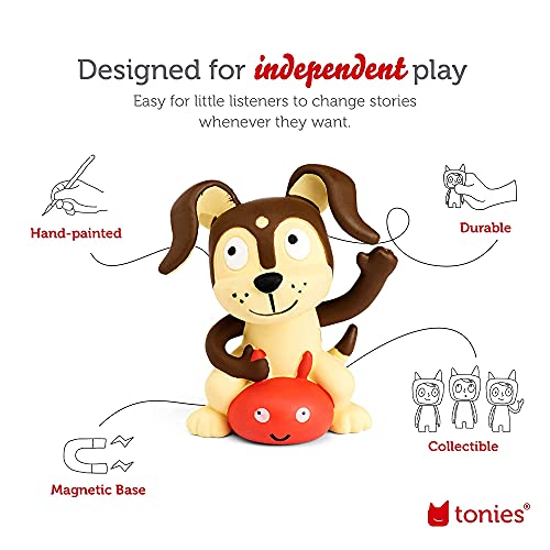 Image of Toniebox 1 Audio Player Starter Set with Playtime Puppy - Listen, Learn, and Play with One Huggable Little Box - Red