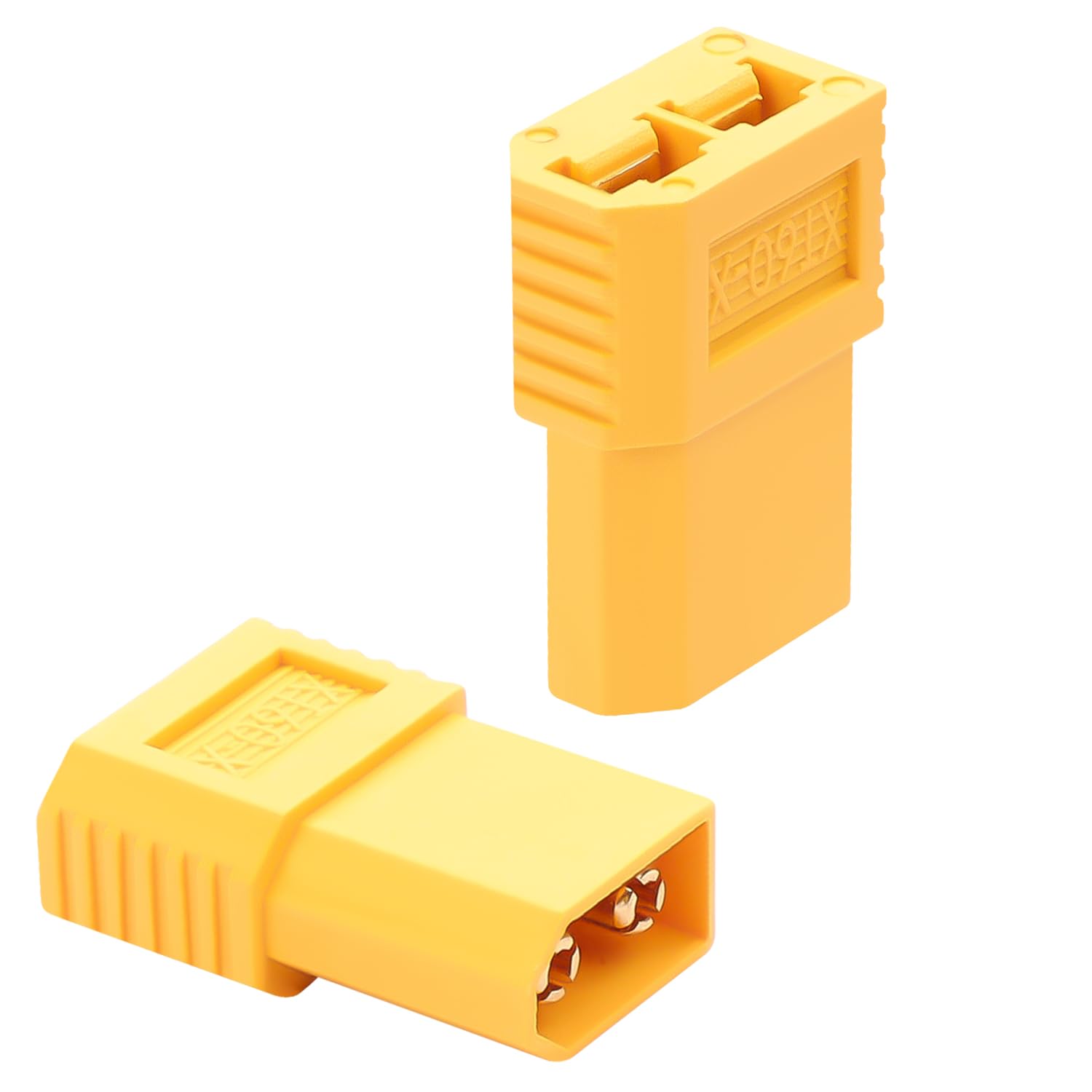 QIANRENON XT60 to TRX High Current Adapter 30A XT60 Male to TRX Female Aircraft Model Battery Connector Compact XT60 to TRX ESC Socket Converter, Compatible Traxxas Plug, for RC Model Car Boat, 2Pcs
