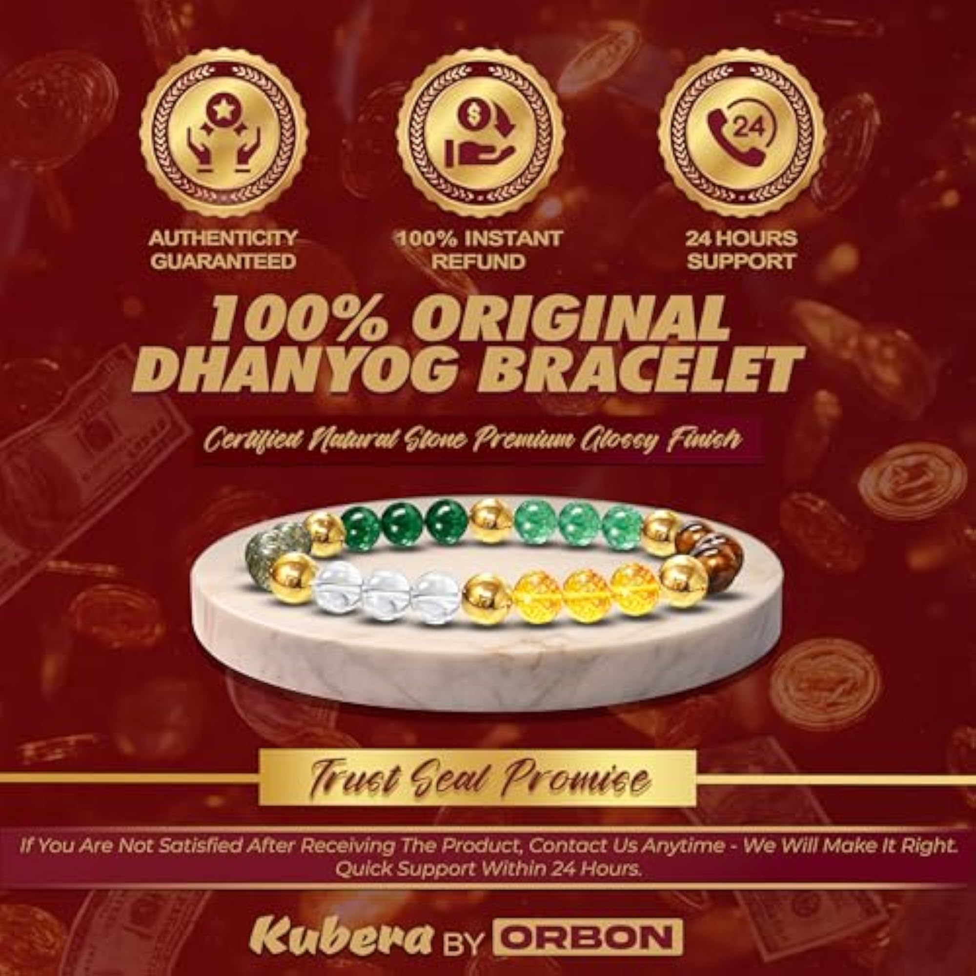 Certified Natural Multi Stone Crystal Bracelet for Men & Women