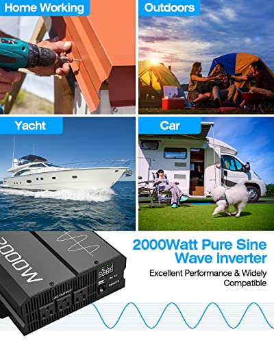 Sunthysis IN-2000 Watt Pure Sine Wave Power Inverter 12V Dc To 120V Ac thumb #5