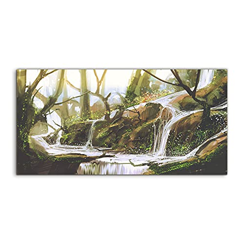 Photo acrylique de cascade pour salon moderne et déco murale zen de chambre