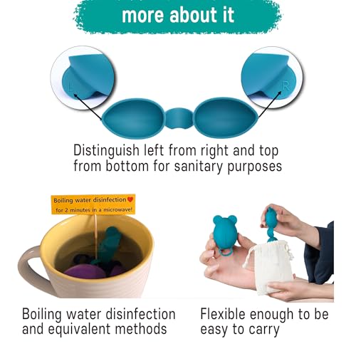 Image of Eye Wash Cups, Remove Debris or Irritants and Feel Refreshed, Clean Both Eyes Simultaneously by just Blinking 20 Times, Made of Silicone for Safety and Flexibility. (Green)