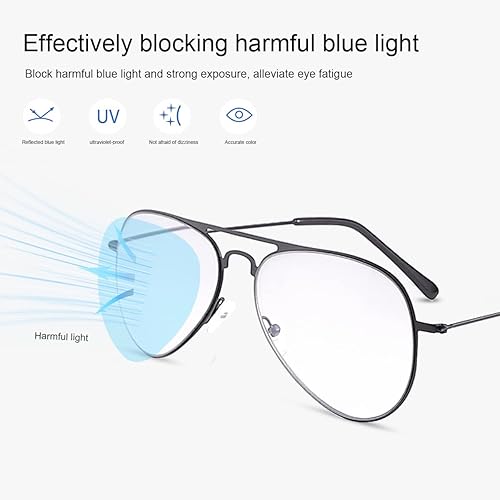 Miniatura 6 de YIMI Gafas de lectura fotocromáticas progresivas multifoco UV400 Gafas de sol con bloqueo de luz azul Aviador Transición Presbíope