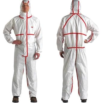 3M Unisex Adult Protection Protective Work and lab Coveralls, White, Large US