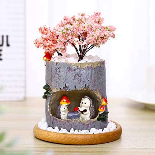 Tinksky Cute Hedgehog Flower Sedum Succulent Pot Planter Bonsai Trough Box Plant Bed Office Home Garden Pot Decoration #TOP3