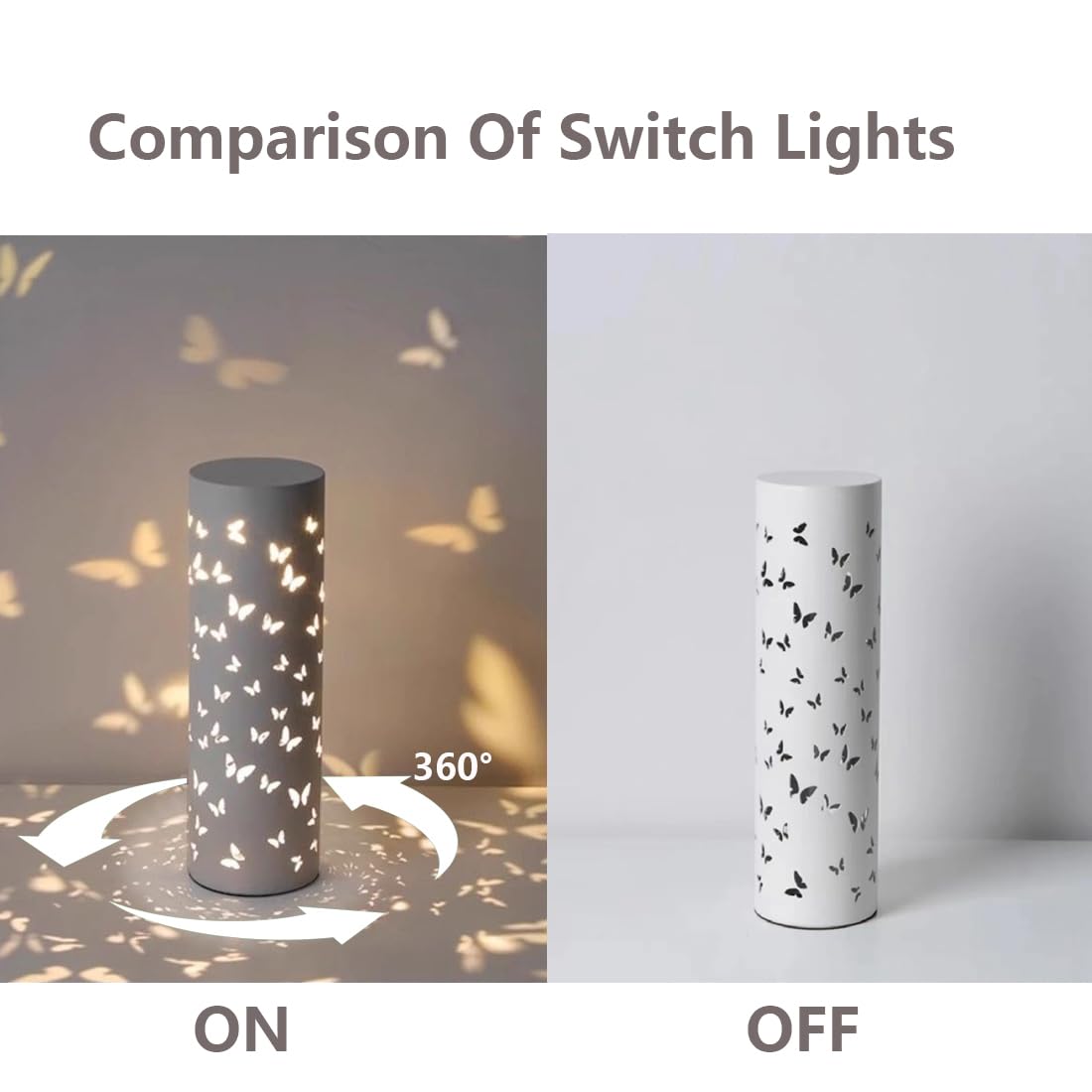 YIKEGE LICHT Touch Bedside RGB Table Lamp Rotatable Butterfly Night Light Led Lights for Girls Bedroom Mariposas Living — view 2