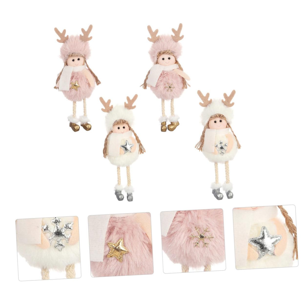 Alipis 16 Piezas Colgante de Ángel de Felpa Adornos Colgantes de muñecas navideñas decoración del árbol de Navidad Colgantes navideños Christmas Tree Decorations Adornos navideños Espuma