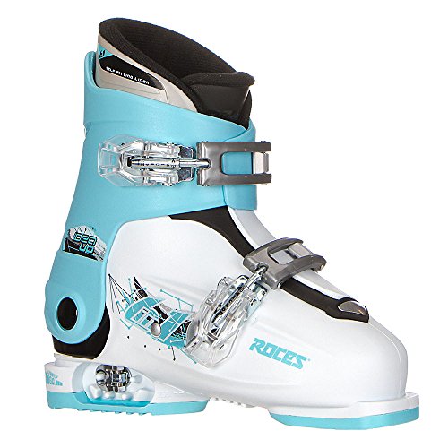 Roces Idea Up G Girls Ski Boots - 19-22/White-Light Blue-Black (2 Buckle) - Image 4