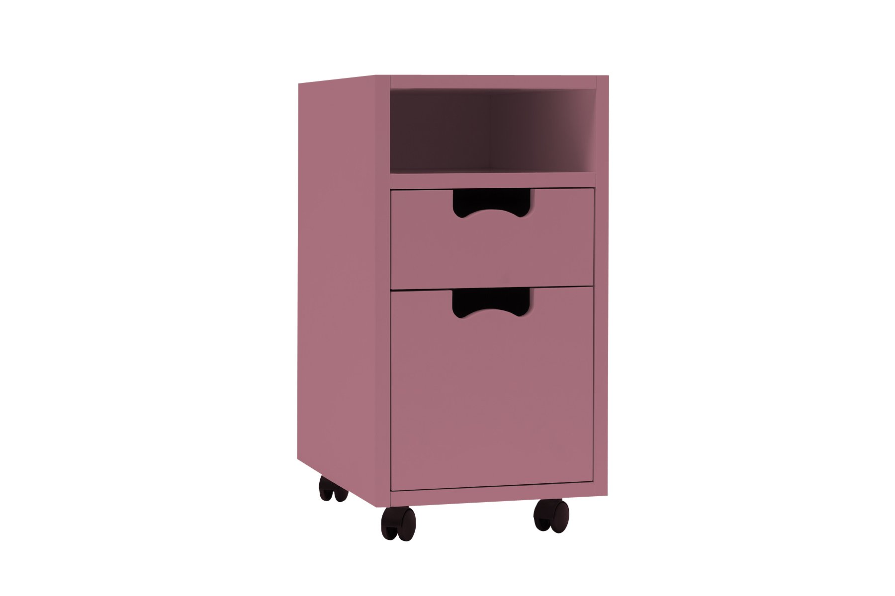 APRODZ Mango Wood Bow Large Trolley Chest of 2 Drawers Storage Cabinet for Living Room | Wooden Sideboard | Copper Rose Finish-image-29