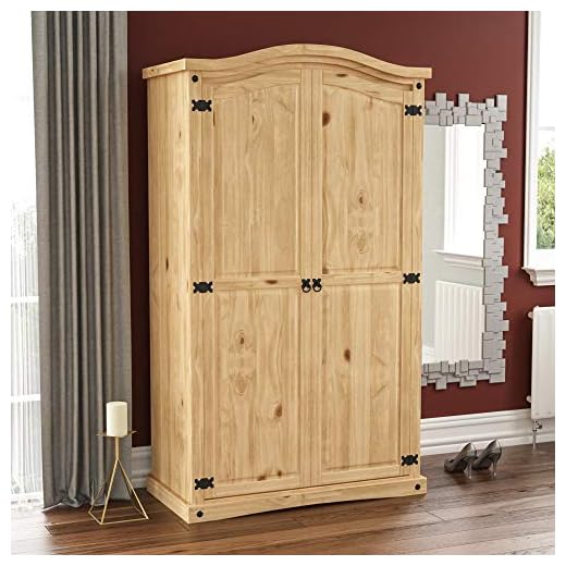 Vida Designs Corona Wardrobe, 2 Door, Solid Pine Wood