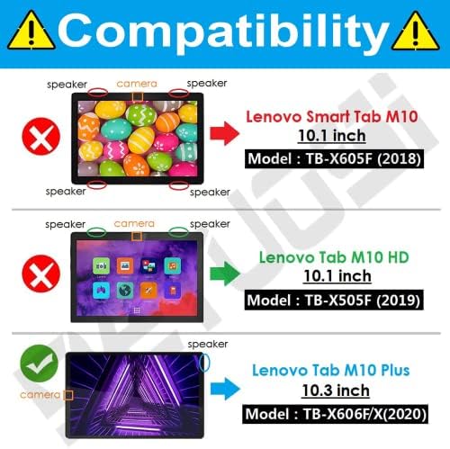 KATUMO Case for Lenovo Tab M10 FHD Plus 10.3" 2020 (TB-X606F), Soft Silicone Cover Lenovo M10 Plus TB-X606F with Strap & S Pen - [NOT FOR M10 TB-X605F/ M10 HD TB-X505]