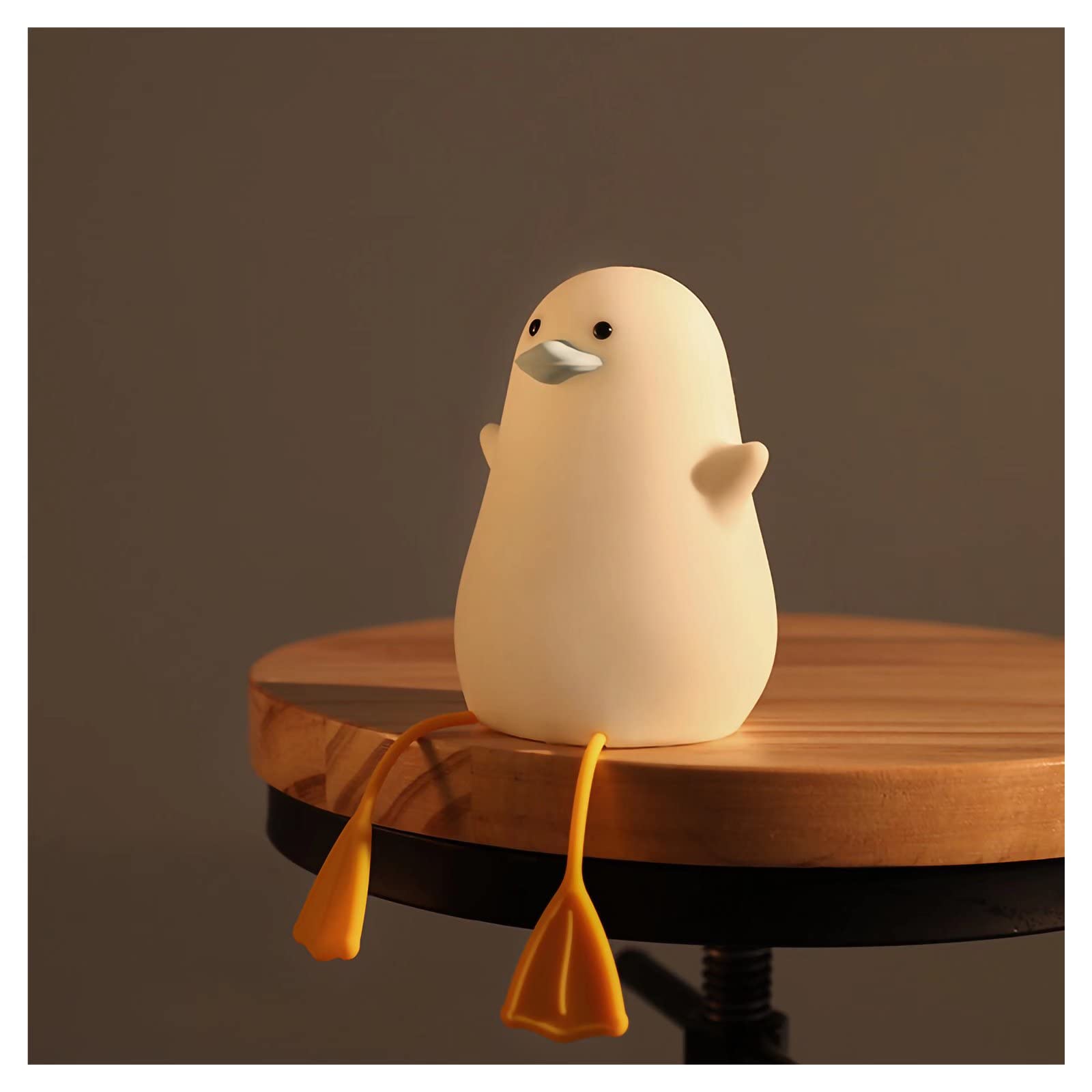 Azanaz Kawaii Night Light Children's LED Night Light Baby, Dimmable Touch USB Seagulls Nursing Light, Silicone Children's Lamp, Baby Bedside Lamp for Breastfeeding, Children's Gifts, Sleep Aid Gift,