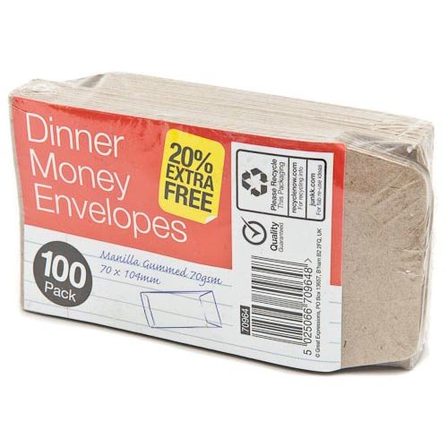 Dinner Money Envelopes Movies & TV